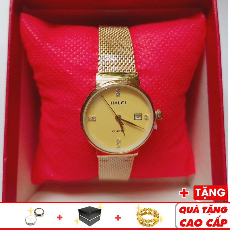 Đồng hồ nữ Halei 6868 chính hãng thời trang dây thép lụa cao cấp chống nước - Đồng Hồ Halei