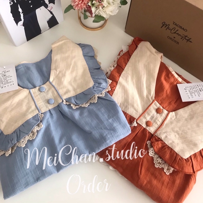 ĐỒ BỘ NỮ MẶC NHÀ Dài Tay Tiểu Thư công chúa Ulzzang Hàn Quốc