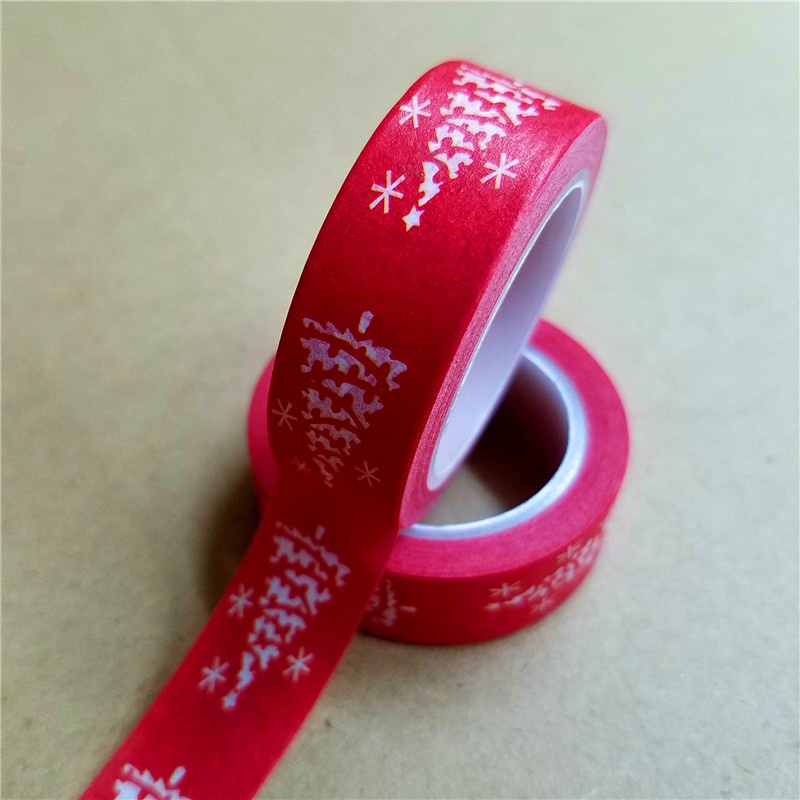 Cuộn băng keo Washi họa tiết giáng sinh dễ thương