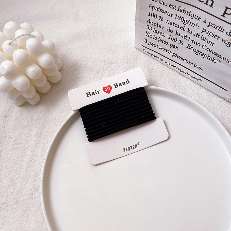 Dây Buộc Tóc Co Giãn Màu Trơn Thời Trang Cho Nữ