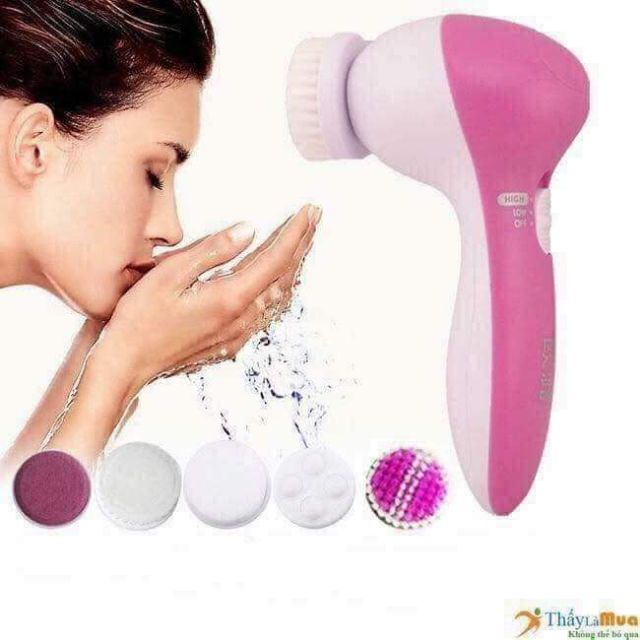 Máy rửa mặt 5 in 1, massage 5in1