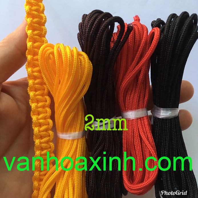 Dây dù paracord size 1mm-2mm (mẫu xịn)