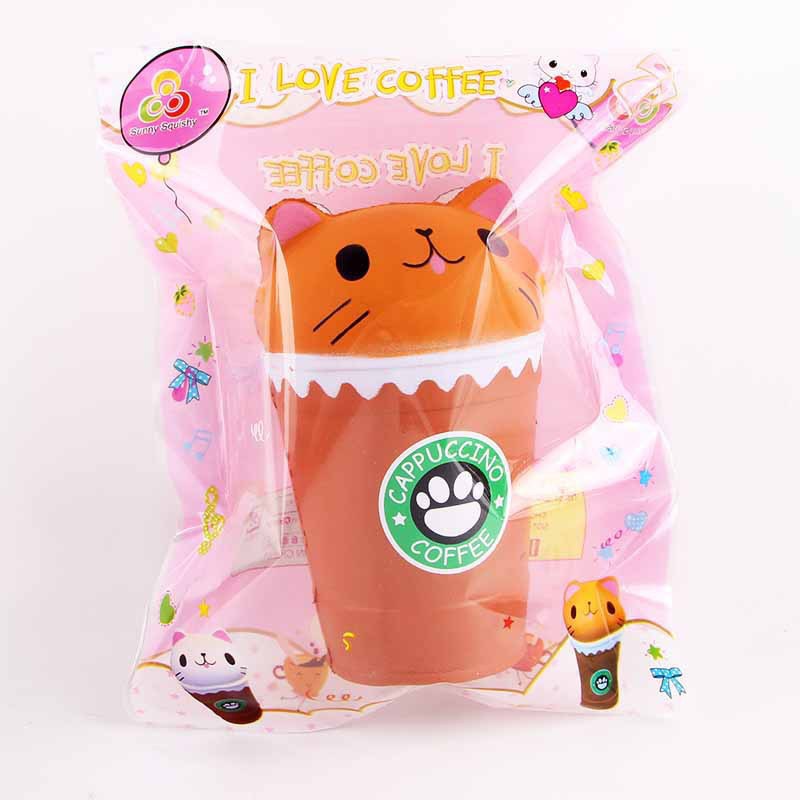  bán giá rẻ [Chính hãng Sunny Squishy] SQUISHY Cốc CF mèo Capuchino (14x9x6cm)  Ssp15