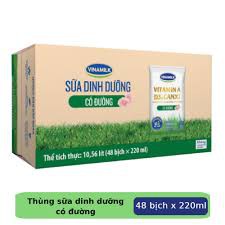 [ship Now+Grab) _ Mẫu mới Thùng 48 bịch sữa dinh dưỡng Vinamilk A&D3 có đường 220m