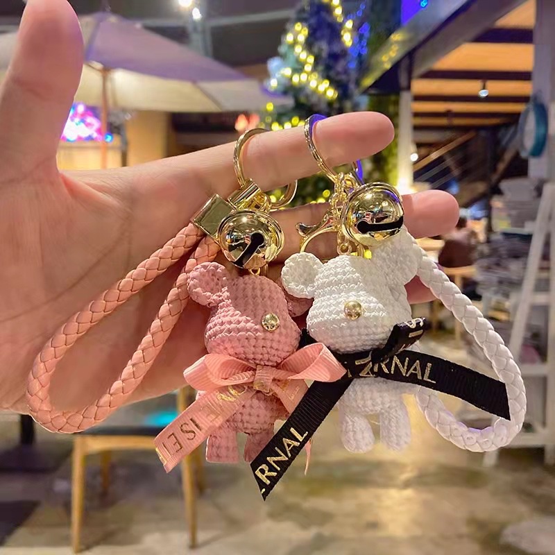 Móc khoá xe máy gấu love dễ thương Hàn Quốc hot trend,Móc khoá treo balo phụ kiện túi xách cute Bolita