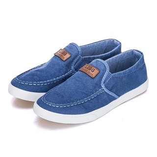 Giày Lười Vải Jean - Xanh Nhạt