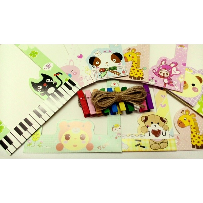 Bộ 9 khung ảnh in hình kèm kẹp gỗ và dây treo | BigBuy360 - bigbuy360.vn