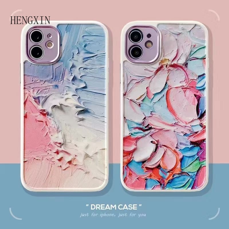 iPhone mobile phone case matte TPU oil painting mobile phone case 7 7plus 8 8plus x xr xs 11 12 promax anti-drop protective cover