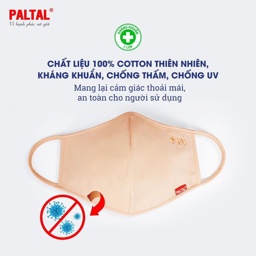 Khẩu trang vải Paltal - Kháng khuẩn cao - Chống thấm nước, chống bụi, chống nắng hiệu quả.