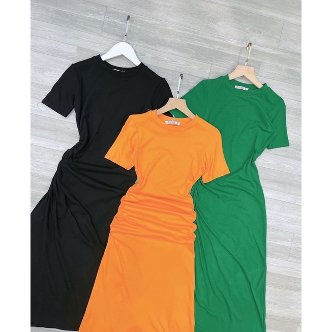 VÁY BODY THIẾT KẾ DÚM HÔNG MÀU ĐEN CỰC SANG CHO CHỊ EM