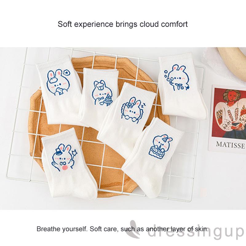 Đôi Tất Cotton Hoạ Tiết Chú Thỏ Dễ Thương Cho Nữ
