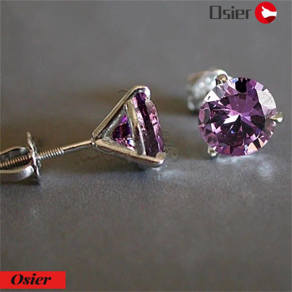Osier1 Khuyên Tai Ba Lớp Đính Đá Zircon Xanh Nước Biển Nhiều Màu Tùy Chọn Làm Quà Tặng Cho Nam Và Nữ
