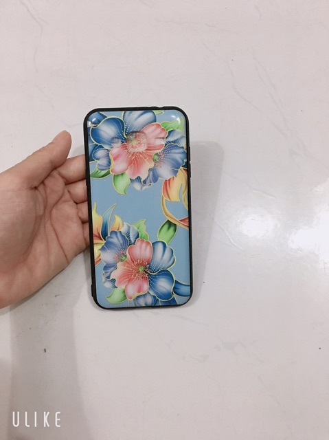 Ốp lưng hoa to nền xanh sam sung J320,J310,J3,J3 (2016)