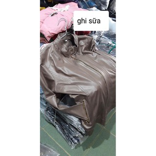 Áo khoác giả da (thun bóng)