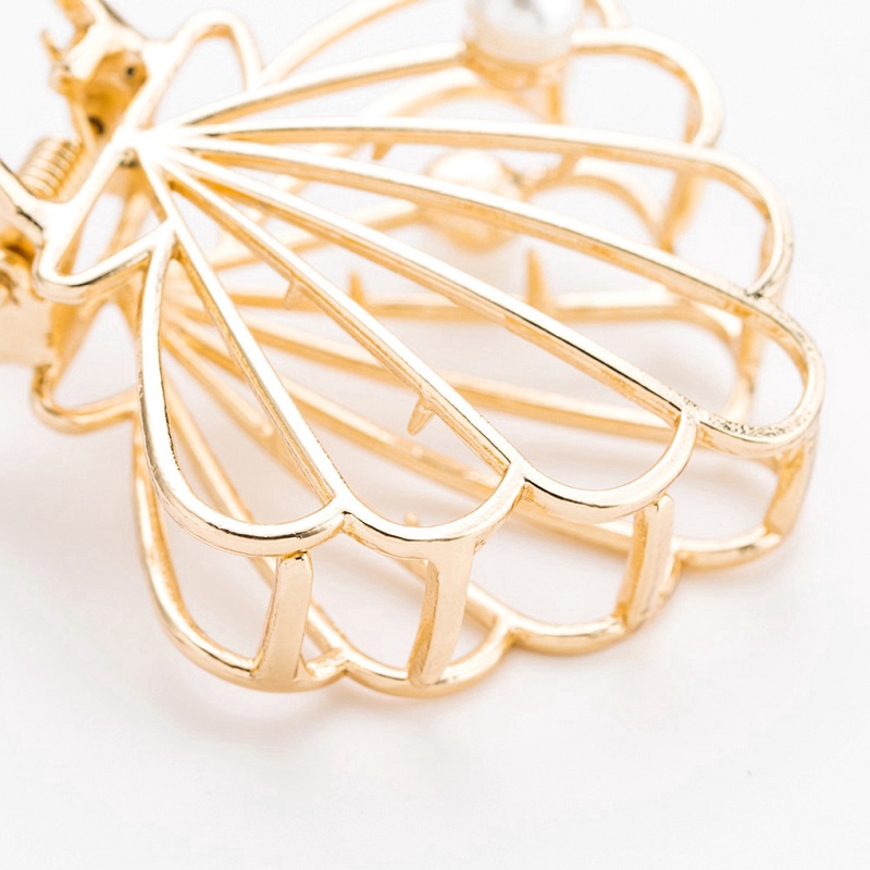 Kẹp tóc kim loại thiết kế cổ điển đơn giản cho nữ