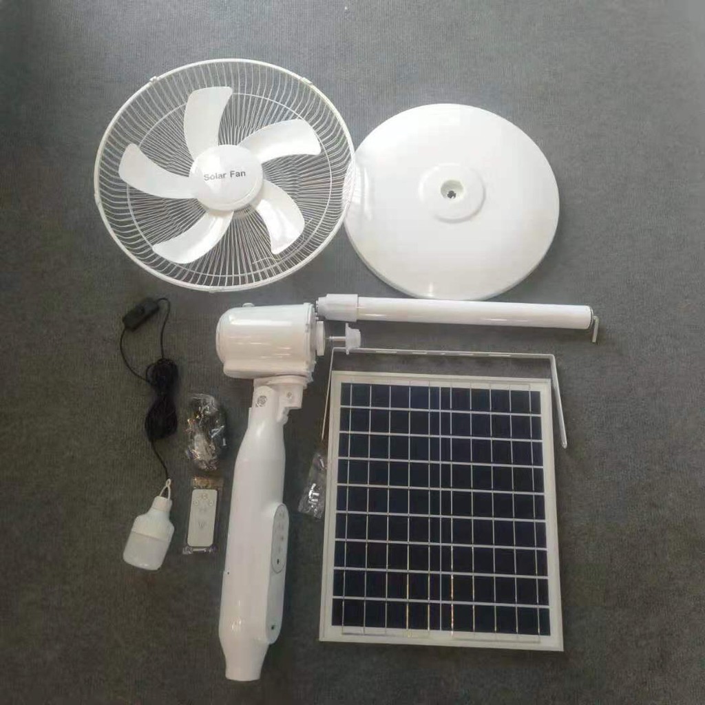 Quạt tích điện năng lượng mặt trời Solar Jindian JD-S198 điện tích điện sử dụng 8-10 giờ, sạc bằng năng lượng mặt trời