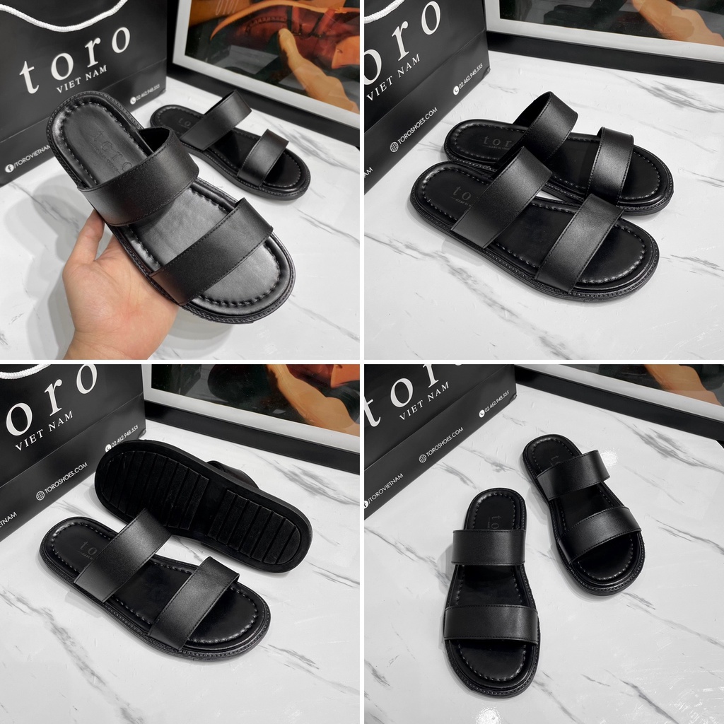 DÉP DA NAM QUAI NGANG - DA BÒ ĐẾ CAO SU SIÊU BỀN TOROSHOES D06