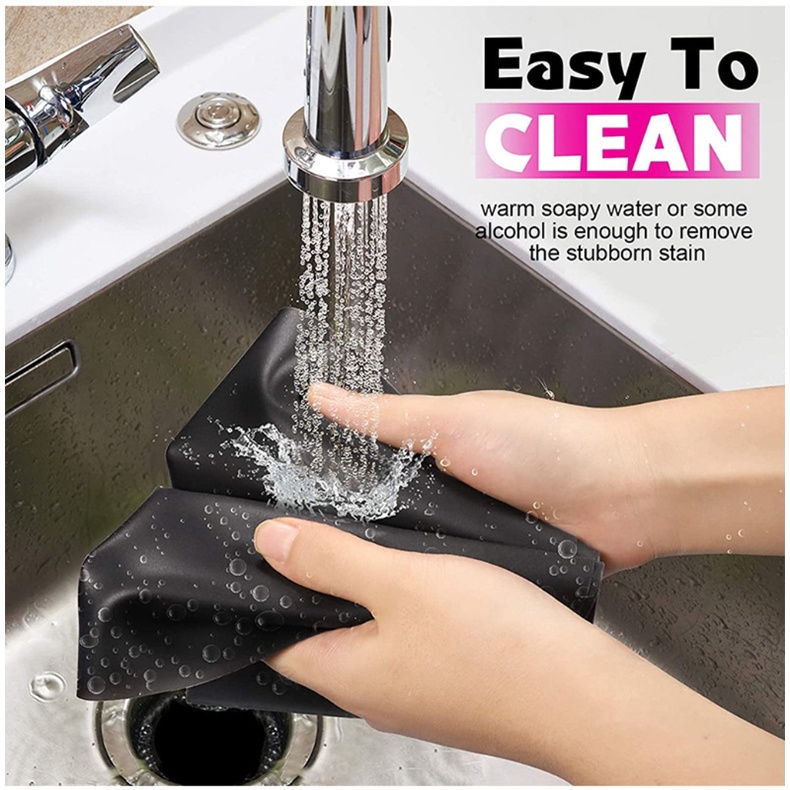 Set 3 Tấm Lót Cách Nhiệt Chống Thấm Nước Bằng Silicon Kích Thước 15.7x11.7 inch