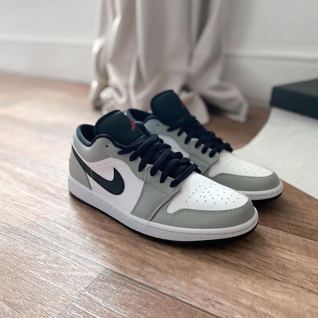 Giày Thể Thao Nike Jordan Smoke Low Giầy Sneaker Nam Nữ Jordan 1 JD1 Cổ Thấp Trắng Xám Full Box Bill | BigBuy360 - bigbuy360.vn