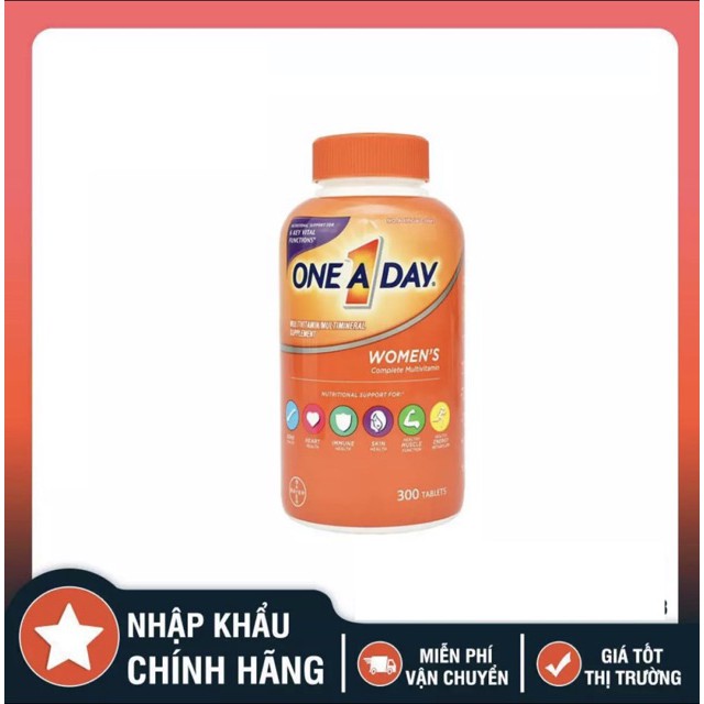 Vitamin Tổng Hợp One A Day Dành Cho Nam Nữ Giới Dưới 50 Tuổi _300 Viên-Hàng Mỹ chính hãng