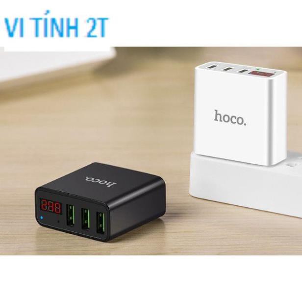 Cóc sạc 3 cổng usb 3.0A hoco C15 chính hãng 100%