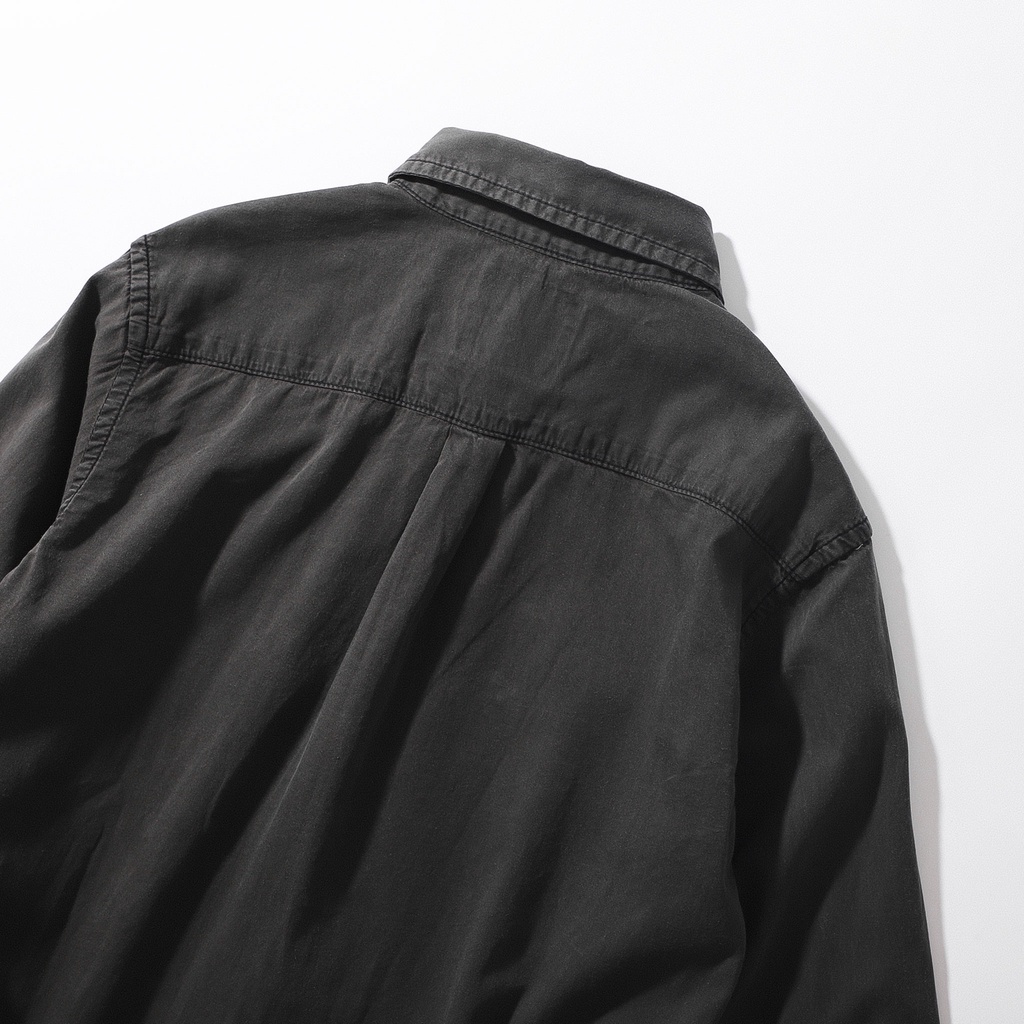 Aó sơ mi nam dài tay denim Defoxx 2,Form Slimfit,chất liệu denim co dãn mềm mịn,Hàng VNXK