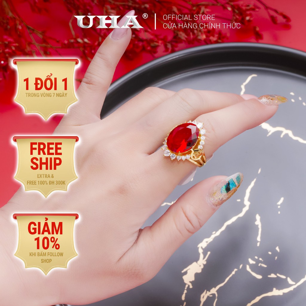 Nhẫn nữ đính xoàn N508143-110 mạ vàng cao cấp (giá tốt nhất)