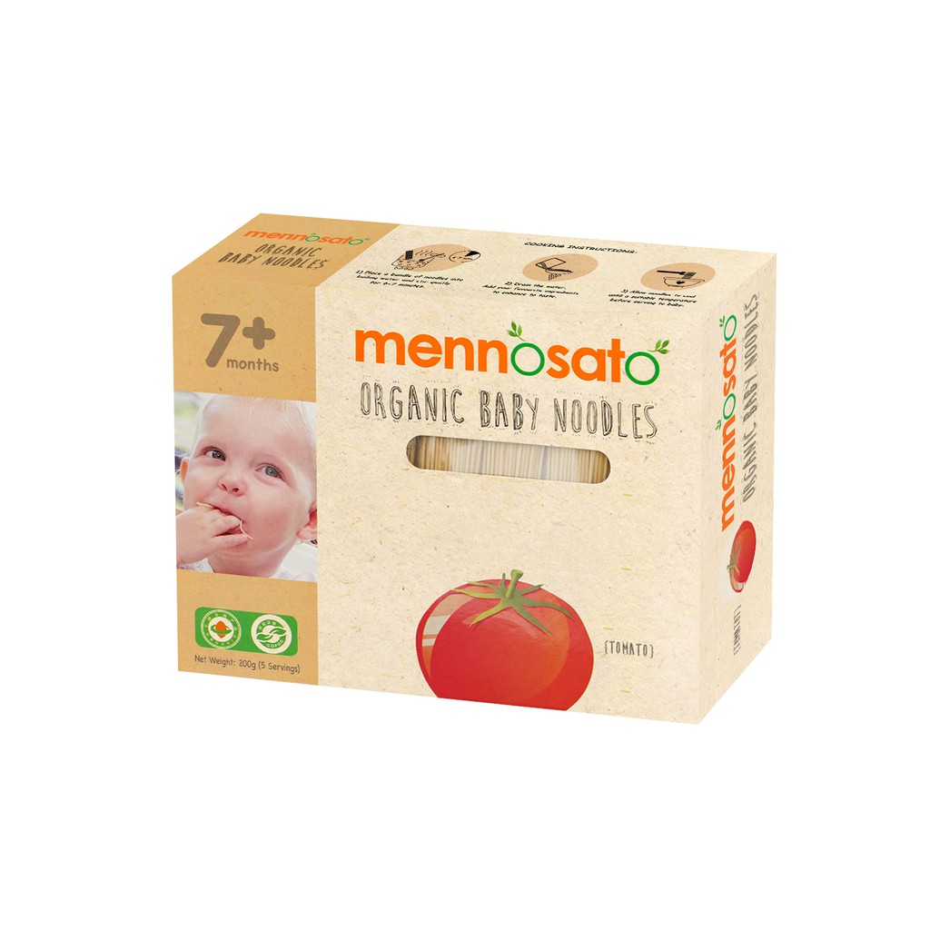 (Organic) Mì ăn dặm cho bé từ 7 tháng tuổi Mennosato 200 - 300g