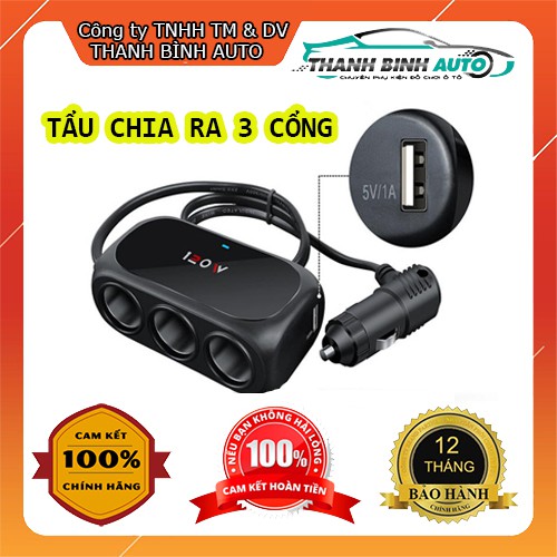 Bộ Tẩu Chia Ra 3 Cổng Đa Năng Cao Cấp - Thanh Bình AuTo