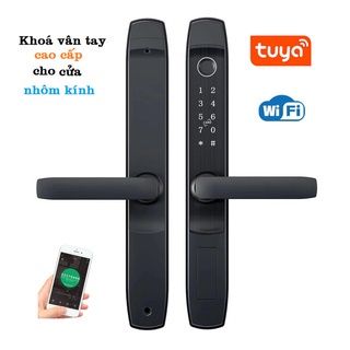 Khoá cửa vân tay cao cấp dùng cho cửa nhôm kính KG-NQ01 App Tuya wifi