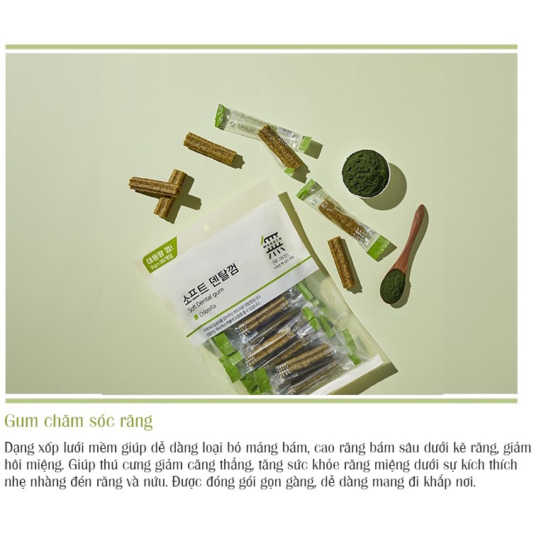 [DINH DƯỠNG CAO CHO CHÓ] Gum chuối, Gum tảo biên, Gum việt quất cho chó BOWWOW 270g - Snack cho chó - Ăn vặt cho chó