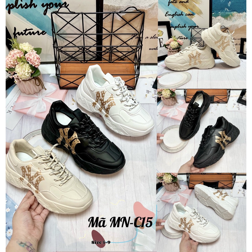 Giày Thể Thao Nữ 🎀 Hàng Sẵn 🎀 Giày Đế Độn 4 Phân  NY  MN-C15