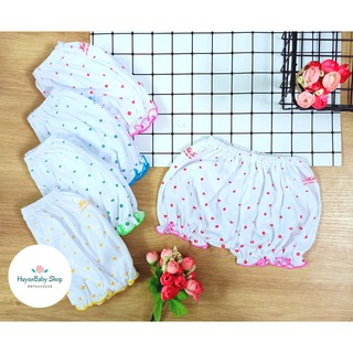 Quần đùi phồng sơ sinh chấm bi cho bé gái đủ size từ sơ sinh đến 11 kg