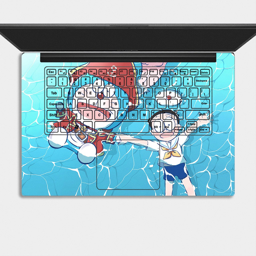 Bộ skin dán laptop mẫu Doraemon / Có mẫu decal dán cho tất cả các hãng máy tính