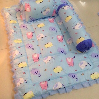 Combo nệm gối cho bé ( Cotton 100%)