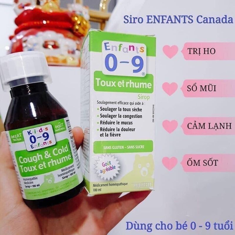 COUGH & COLD SYRUP FOR KIDS cho bé từ 0 đến 9 tuổi