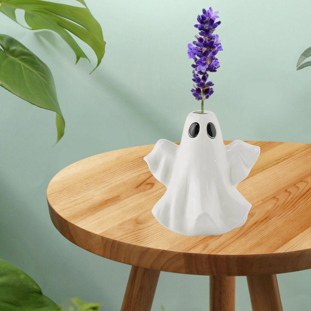 Chậu Cây Bằng Nhựa Resin Hình Ma Trang Trí Phòng Khách / Sân Vườn