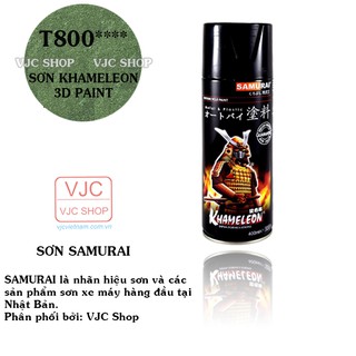 Chai sơn xịt sơn xe máy cao cấp samurai sơn 3d khameleon mã t800* dung tích 400 ml