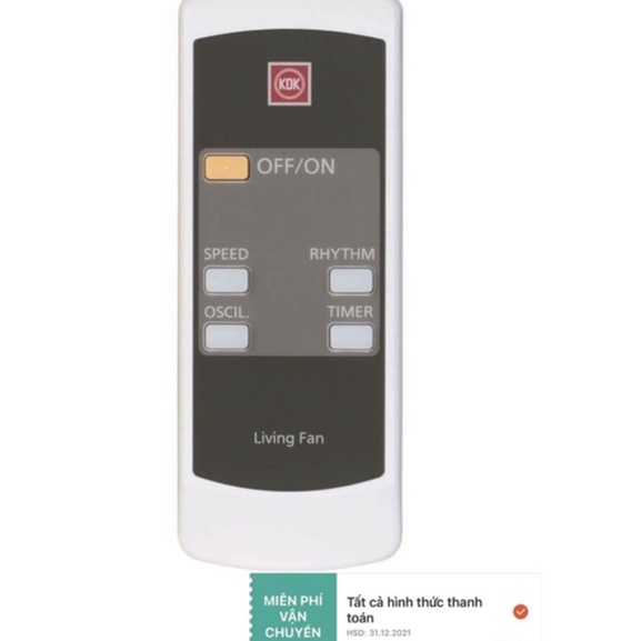 Remote Quạt Đứng KDK M40K - Điều Khiển Từ Xa M40K - Hàng Chính Hãng - Linh Kiện Quạt KDK