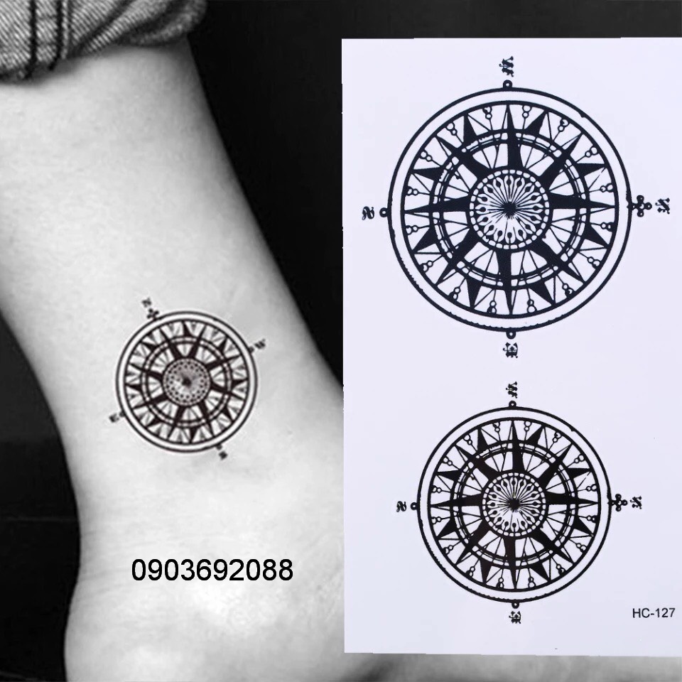[HCM] Hình xăm dán - tattoo sticker hình xăm cá tính 10.5 x 6cm