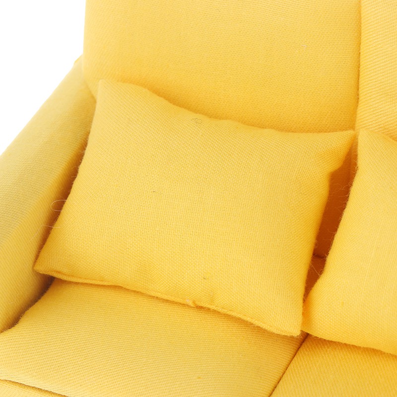 Ghế Sofa Kèm 3 Gối Mini Trang Trí Nhà Búp Bê