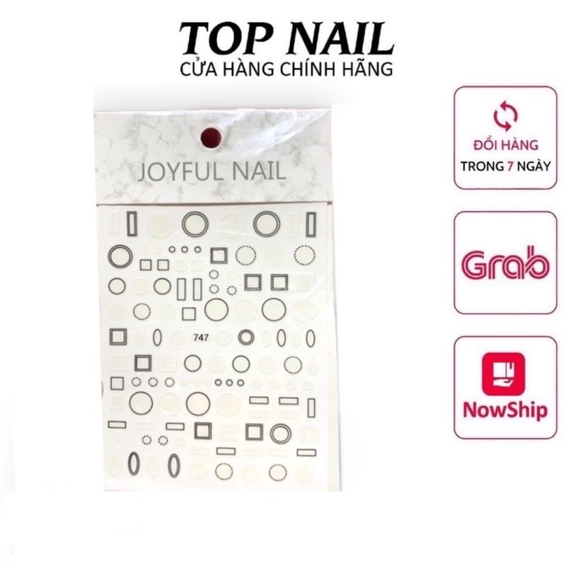 Hình dán trang trí móng,sticker mã 747