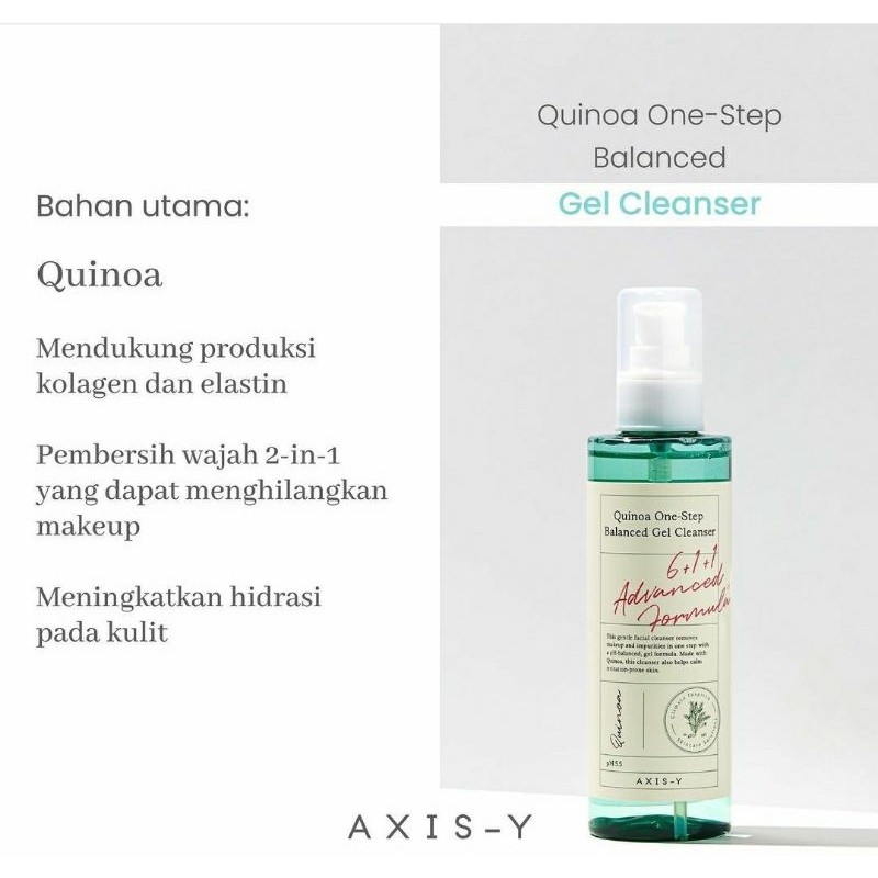 (hàng Mới Về) Sữa Rửa Mặt Cân Bằng Axis-y Quinoa One-step 180ml