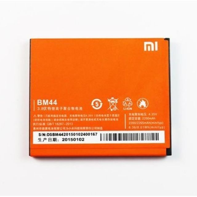 Pin xịn xiaomi redmi 2/BM44 mới 100% có bảo hành