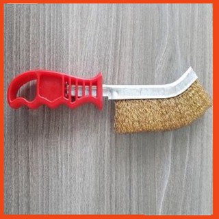 Bàn chải đánh rỉ tay cước thép mạ đồng