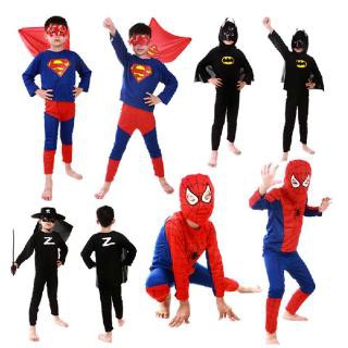 Bộ Đồ Hóa Trang Siêu Anh Hùng Người Nhện / Người Dơi / Superman / Zorro Cho Bé