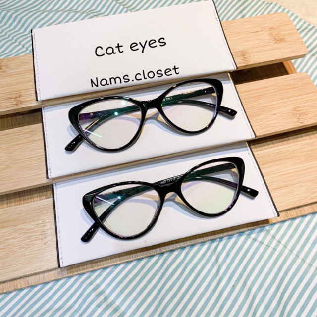 👓 Gọng kính mắt mèo đen nhựa dẻo nams closet