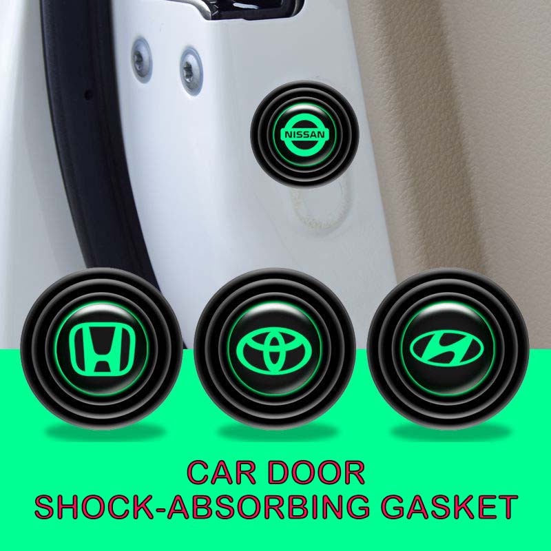 Set 12 Miếng Đệm Cao Su Phản Quang Chống Va Chạm Giảm Âm Thanh Cho Cửa Xe Hơi Honda Toyota Mitsubishi Nissan Ford Hyundai Kia Mazda