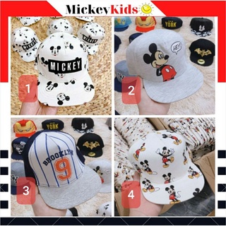 Mũ lưỡi trai⚡H.M Mickey xuất xịn⚡bo chun sau chất đẹp cho bé (ảnh thật)