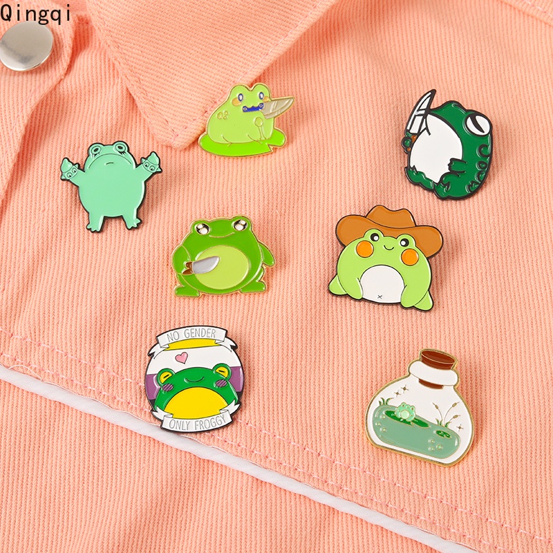 Ghim cài áo Miss Zoe hình ếch hoạt hình dễ thương